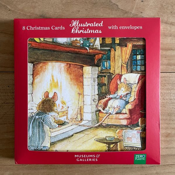 Keeping Warm By the Fire-Pack of 8 Cards