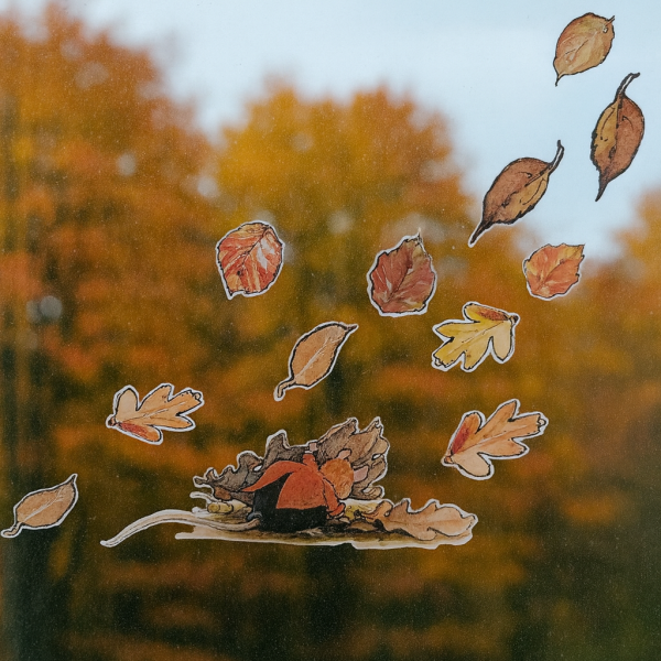 "Autumn in Brambly Hedge" window stickers by Stickerscape