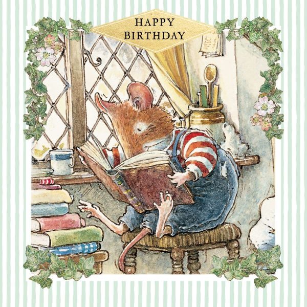 Wilfred Reading Birthday Card