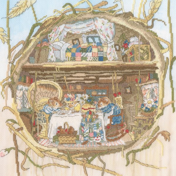 "Tea With The Harvest Mice" Cross Stitch Kit