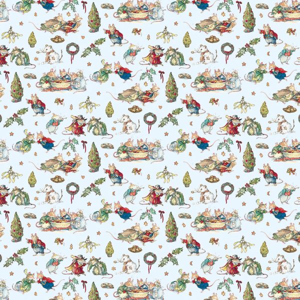 5 sheets of Brambly Hedge Christmas wrapping paper